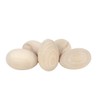 10 x Wooden Eggs solid decoupage plain clean craft decorate