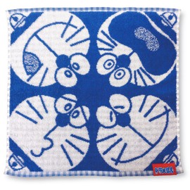 Kusubashi Mon Ori Doraemon Gingham Jacquard Guest Towel [A-90338-51-B]
