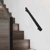 DYNAMI 3FT Black Stainless Steel Handrail,Wall Mounted Flat Rectangle Staircase