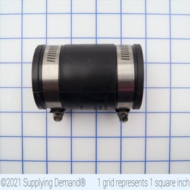 Supplying Demand 86001 Rubber Coupling with Stainless Steel Clamps 1-1/2 Inch