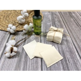 Zero waste Ganghwa Sojang reusable cotton pad makeup wipes - 10 packs of cotton pads / 제로웨이스트 강화소창 재사용 화장솜 메이크업 와입스 - 화장솜 10개묶음