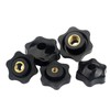 SHULLIN 12pcs Star Knob Nut Female Thread Star Knob Plastic