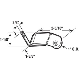 Prime-Line Products B 634 Screen Door Tension Spring with Roller 1-Inch Nylon Wheel,(Pack of 2)