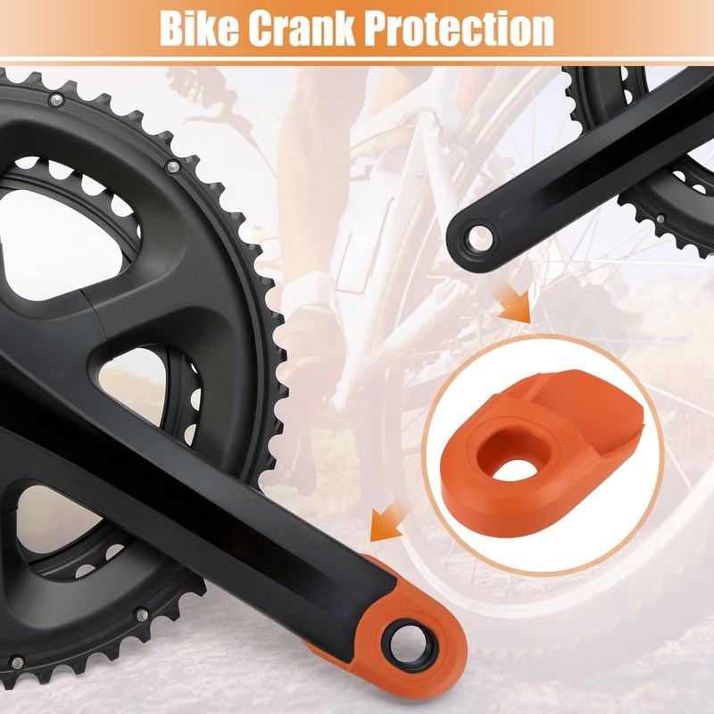 X AUTOHAUX 2pcs Soft Plastic Bicycle Cycling Crank Boot Protectors