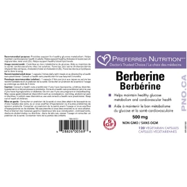 Preferred Nutrition - Berberine 500 mg - 120 Vcaps | Support Glucose Metabolism