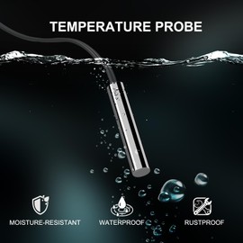 DROK 10K Temperature Sensor Probe 3pcs, 1 Meter Waterproof Stainless Steel NTC Temperature Probe for Various Water Dispensers, Air Conditioners, Refrigerators, Freezers, Water Heaters, Dishwashers