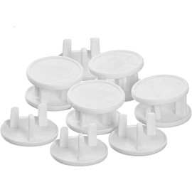 Dreambaby Home Baby Safety Socket Plug Covers - Electrical Outlet Protector Guard - 12 Pack - White - Model F18244