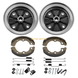 M MATI Rear Brake Drums & Brake Shoes For Kawasaki Mule 2510 3000 3010 3020 4000 & 4010