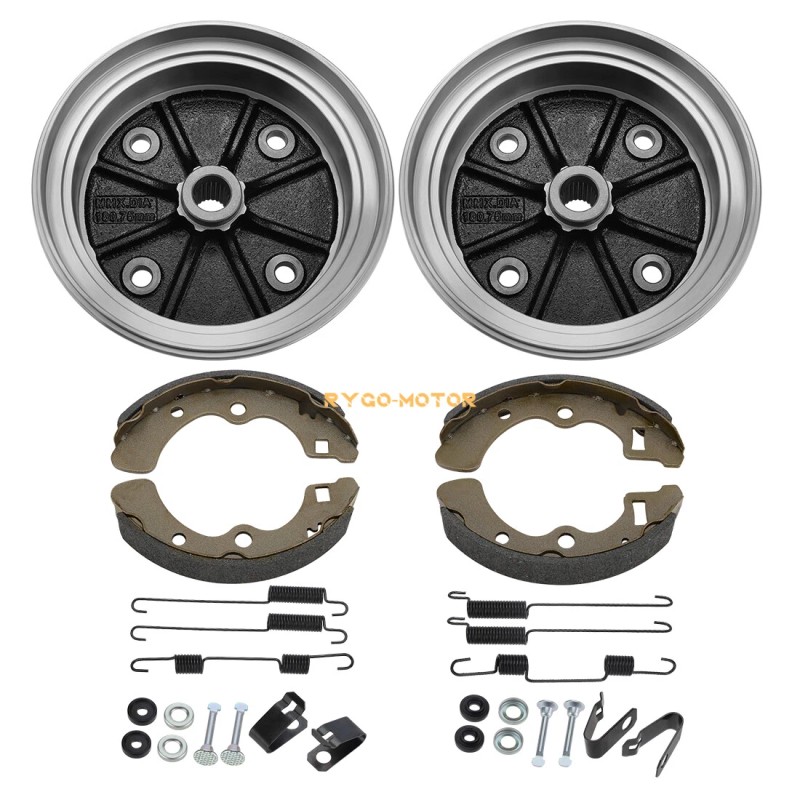 M MATI Rear Brake Drums & Brake Shoes For Kawasaki