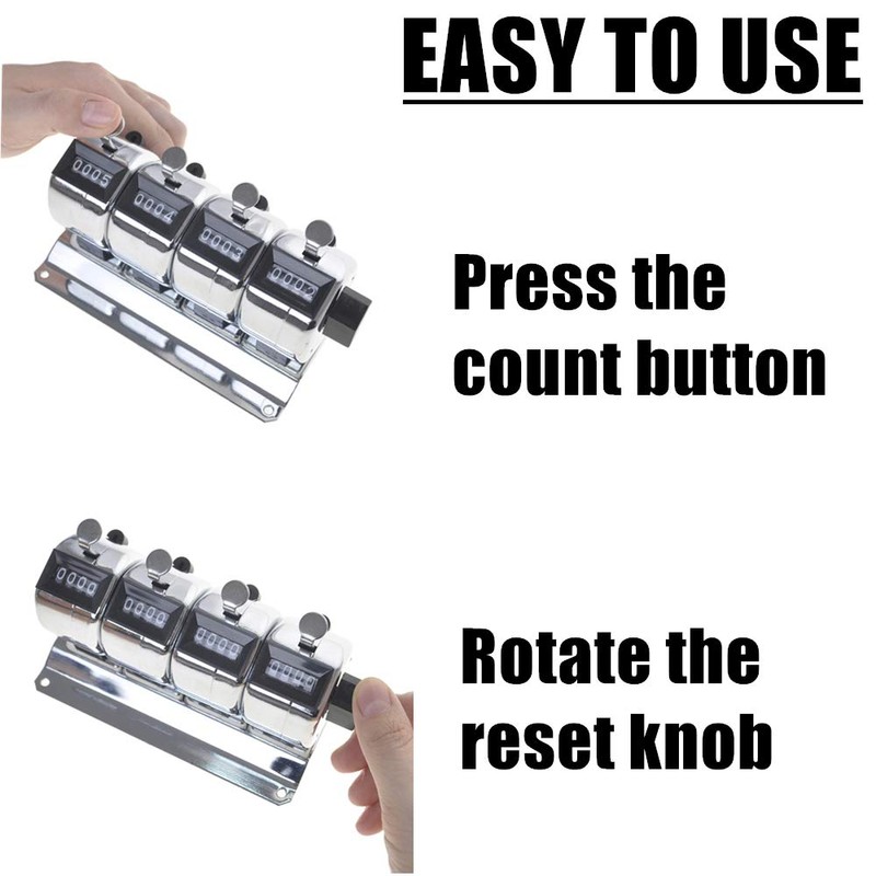 TOPTIE 4-Unit Desktop Tally Counter, Counter Clicker with Base, for