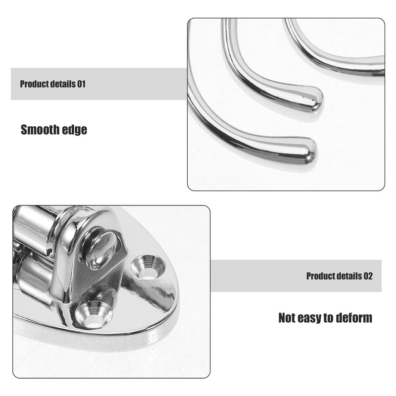 PRETYZOOM Kitchen Hook Chrome Coat Hooks Triple Coat Hook Category