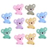 WEWAYSMILE 12pc Animal Silicone Beads DIY Crafts, Koala Style