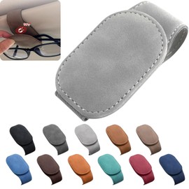 Sunglasses Holder, Eyeglass Holder, Eyeglass Holder, Sun Visor Holder, Sunglasses Clip, Convenient Goods Car Storage, Sun Visor, Car Accessories, 11 Colors to Choose from (Light Gray)