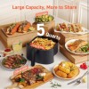 HOMEDAS Air Fryer Compact 5 Qt, Max 450F for Juicy