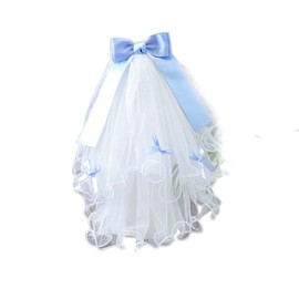 zaoalife Dog Bride Costume,Pet Wedding Veil,Veil with Clip, Dog Hair Bow for Small Medium Large Dog