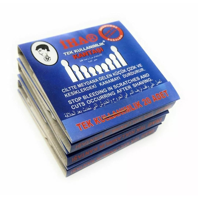 iha Styptic Pencils Disposable Stops Cuts Bleeding 12 Matchbooks 240