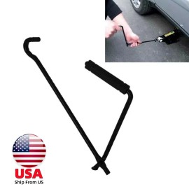 Unbranded 27cm Car Folding Scissor Jack Crank Lever Handle Lift Rod Tire Wheel Lug Wrench