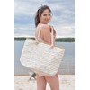 styleBREAKER 02012287 Women's XXL Beach Bag with Stripes and Melon