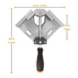 GENHAKON 4 PCS Corner Clamps for Woodworking, Premium 90 Degree Right Angle Clamps, Adjustable Swing Jaw Aluminum Frame Clamps for Precise and Easy Fixing