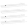 Casafoyer Wall Shelves 4 pcs High Gloss White 15.7"x3.5"x1.2"