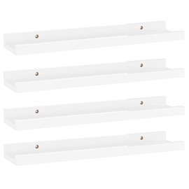 Casafoyer Wall Shelves 4 pcs High Gloss White 15.7"x3.5"x1.2"