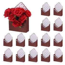 PATIKIL Paper Flower Gift Bags, 20 Pcs Paper Bouquet Flower Envelope Gift Bag with Handle Small Folding Envelope Box for Florist Wedding Party Birthdays