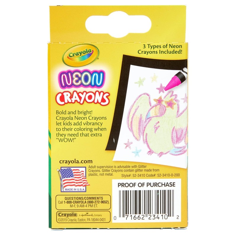 Crayola Neon Crayons, Back To School Supplies, 24 Count