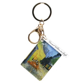 Onlyou Accessory, Charm, Key Ring, Keychain, Decorative, Bag Charm, Simple, Stylish, Cute, Large, Acrylic, Paintings, Famous Art, Illustration, Night Cafe Terrace, Van Gogh, Cafe Terrace at Night,