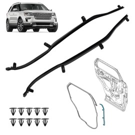 ZQULOYO Rear Door Front Weatherstrip Seal fit for Ford Explorer 2011-2019 Left Driver Side and Right Passenger Side Replace BB5Z7825324B BB5Z7825325B 2PCS