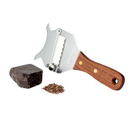 Restaurantware Met Lux 7.4 x 3.2 Inches Truffle Slicer 1 Adjustable Chocolate Shaver - With Rosewood Handle Built-In Hanging Hole Stainless steel Cheese Slicer For Vegetables Dishwashable