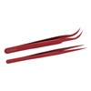 Tweezer Set Aluminum Alloy Curved Straight Head Anti Magnectic Accuracy