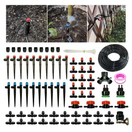 Garden Drip Irrigation Kit 30 Meters for Garden，DIY Micro Sprinklers Watering Drip Kit Set for Yard Outside，Flower Bed, Patio, Lawn，Greenhouse Micro Drip Irrigation Kit Automatic Irrigation System