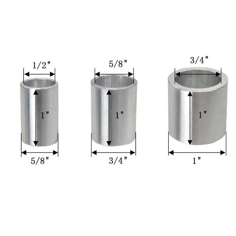 EMILYPRO Reducing Bushing Arbor Adapters 1" Thick from 1" to