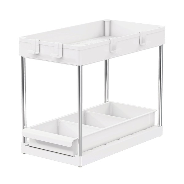 Simplify 2 Tier Multipurpose Storage Shelf | Pull Out Sliding