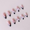 24Pcs Valentines Day Press on Nails Medium Long Almond Fake
