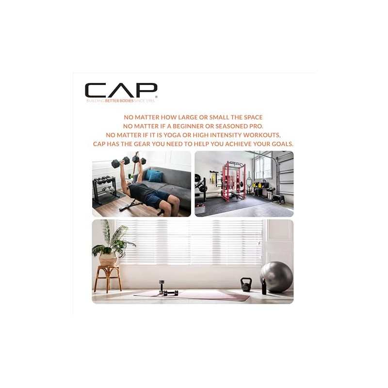 CAP Barbell 100 LB Coated Black Handle Hex Dumbbell Weight