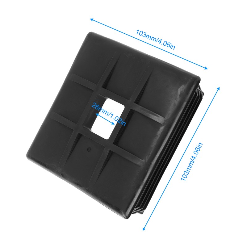 2 Pcs 4in Square Bumper Cap ABS Pipe Hole Plug
