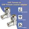 ACONRFTOL 2PCS UHF Male to UHF Female Right Angle Adapter