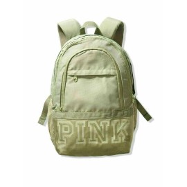 Victoria's Secret PINK Collegiate Backpack School Book Bag Shale Green NWT