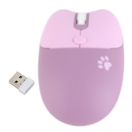 Wireless Mouse BT5.1 Or 2.4GHz Silent Click Adjustable DPI Auto Sleep Office Mouse for Girl Working Family School Cafe Purple