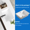 18 Inch White Rectangle Vessel Sink for Bathrooms 18.3" x