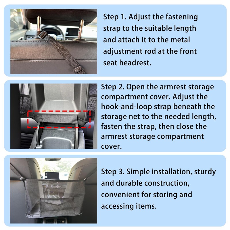 Car Storage Bag, Auto Net Pocket Handbag Net Holder, Backseat