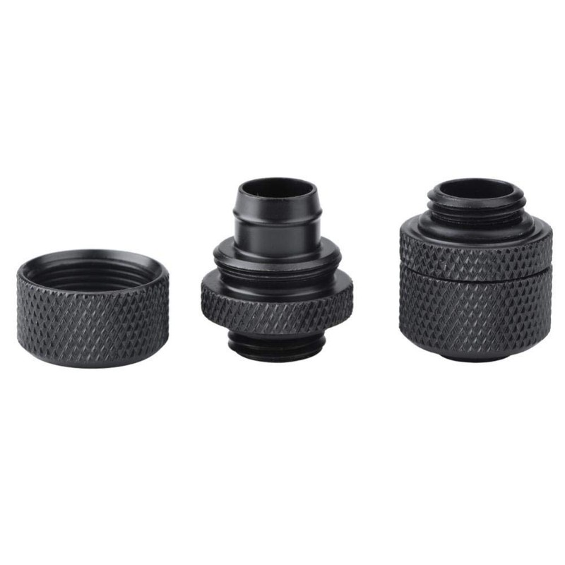 ASHATA Water Cooling Compression Fitting 2PCS G1/4 Thread Flexible Tube