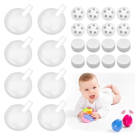 Cuddly Toys Squeaker, Squeaker Rattle Balls, Crinkle Film for Sewing, Rattle for Sewing, Baby Rattle Balls for Sewing, Rattle Boxes Sewing Filling Material Toy, Baby Toy Accessories, Pack of 24