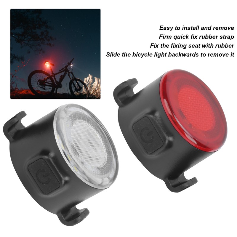 Bike LED Tail Light Front Light Set USB Rechargeable Bike