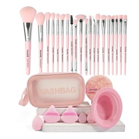 20 Brochas Maquillaje Profesional 6 Esponjas 1 Neceseres 1 Cuencos Brochas Maquillaje Viaje 28 Kit De Maquillaje Profesional Ojos Brochas Kabuki Regal