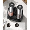 Rechargeable Salt and Pepper Grinder Set with Power-Storing Charging Base