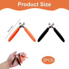 Pack of 2 Oblique Nail Clippers with Collection Container, Ergonomic Nail Clippers Toenails with Wide Jaw, Curved Stainless Steel Nail Clippers for Clean Cutting