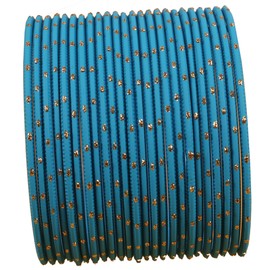 Touchstone Bangle Collection Exclusive Glaze Hot Designer Jewellery Special Bangle Bracelets for Women - Set of 2, Alloy, Tiffany Blue