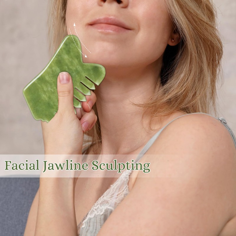 Multipurpose Jade Green Handmade Massage Comb Full Relaxing Massage Scalp
